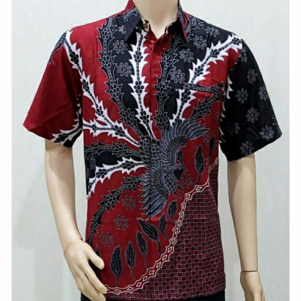 Kemeja Pria Big Size 4L-5L Batik Jumbo XXL-XXXXL Seragam Hem Batik Murah KSR-Mrh