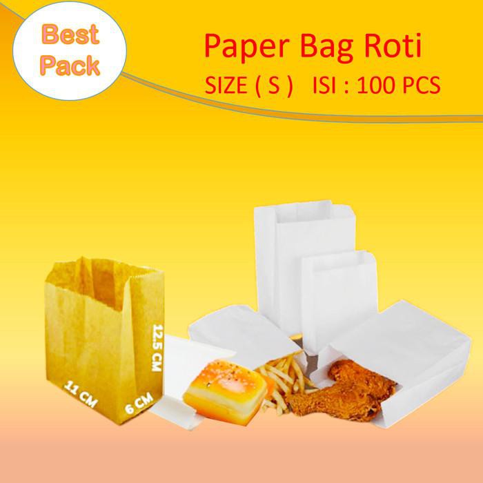 

Goodie Bag / Paper Bag Kecil / Kantong Kertas Putih Untuk Roti, Fried Chicken,Snack - Putih Berkualitas