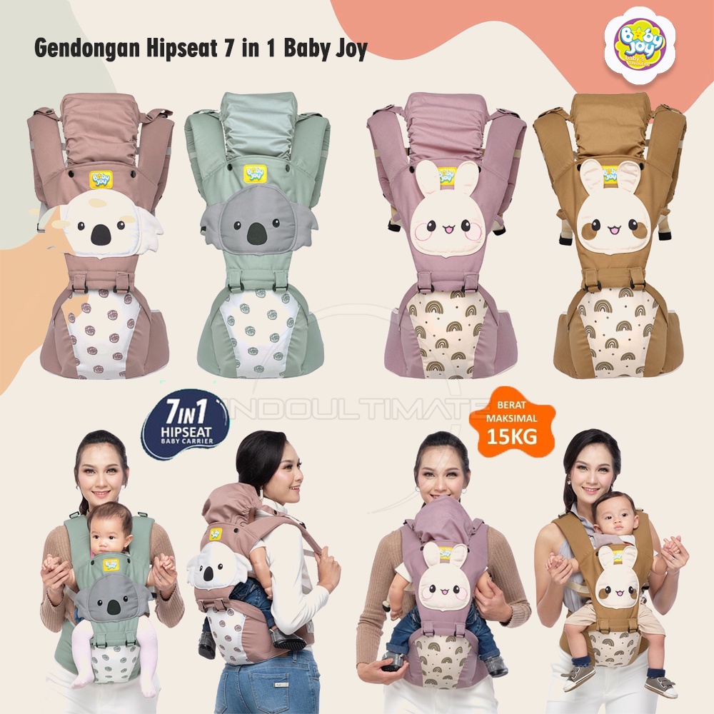 7in1 Way BABY JOY Gendongan Hipseat Bayi + Pelindung Kepala BY-194 Gendongan Bayi Model Terbaru Gendongan Bayi Depan Duduk Gendongan Bayi Samping Gendongan Multifungsi Gendongan Bayi Instan Anti Pegal Baby Carrier BY-195