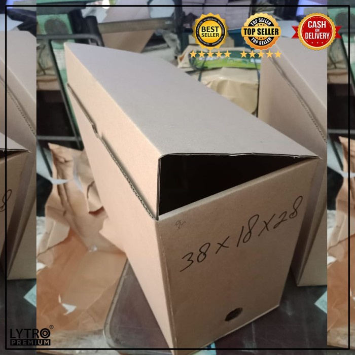 

File-Box- Kardus Box File / Dokumen / Arsip Polos 38X18X28Cm Dus Document Box -Box-File.