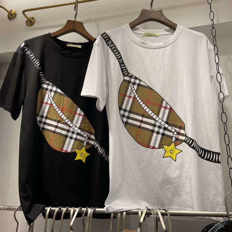 Kaos Burberry Wanita Bahan Katun Premium Kualitas Import