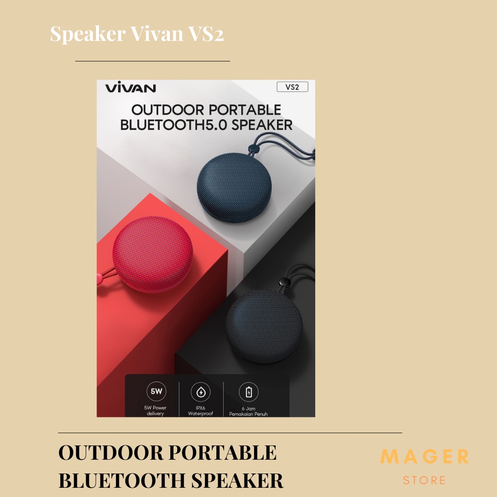 Speaker Vivan Bluetooh 5.0 VS2