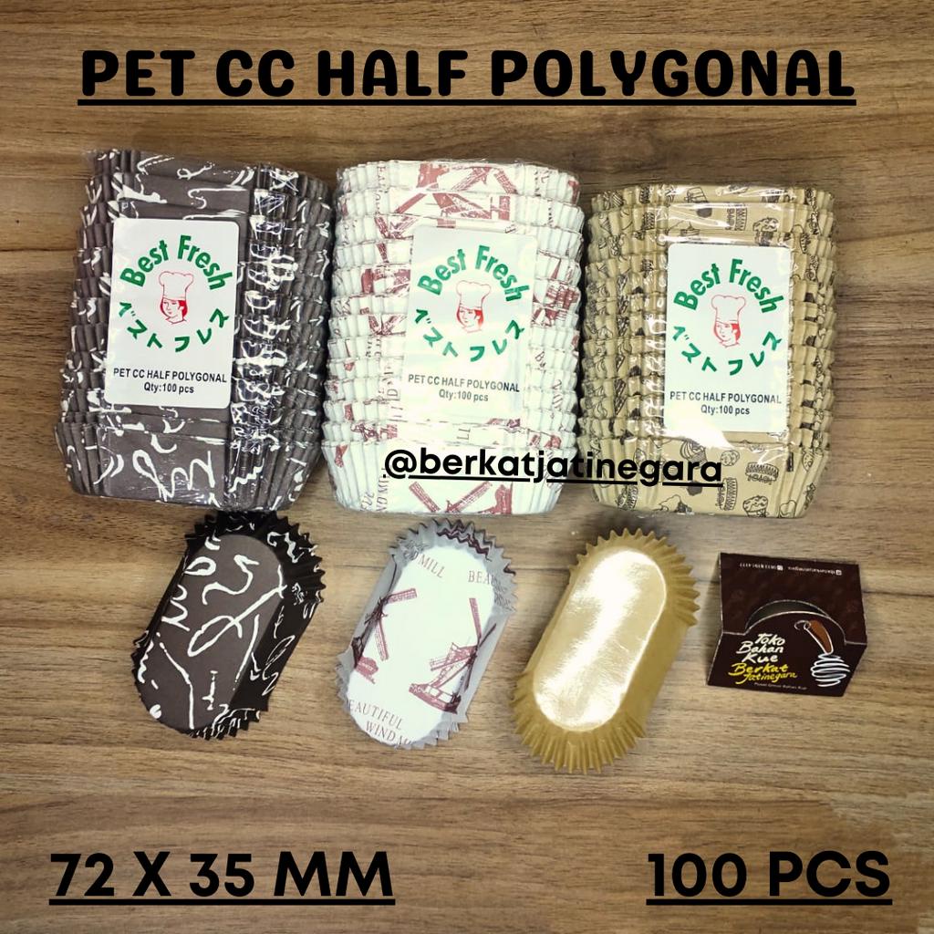 PAPER CUP CASES HALF POLYGONAL/ PET CC OVAL KECIL / ROLL