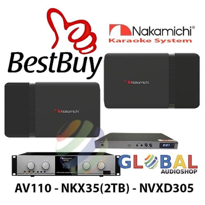 Nakamichi NKX35 HDD2TB NVXD305 AV110 Paket Karaoke NKX-35 AV-110 NVX-D305 NVXD-305