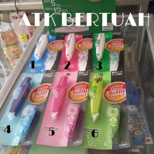 

1 BUAH TIP EX ROLL PITA KOREKSI CORRECTION TAPE WHIPER PLUS 605 635