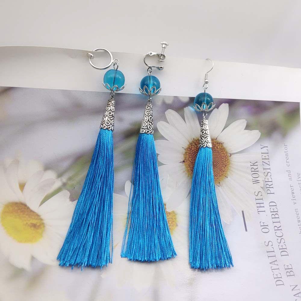 Agustin Genshin Impact Earring Kreatif Cosplay Anting Kait Dewa Zhong Li Perempuan Gadis Wanita Drop Earring