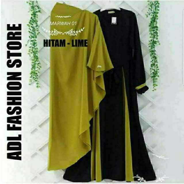 Baju Gamis Marwah Set M L XL-2