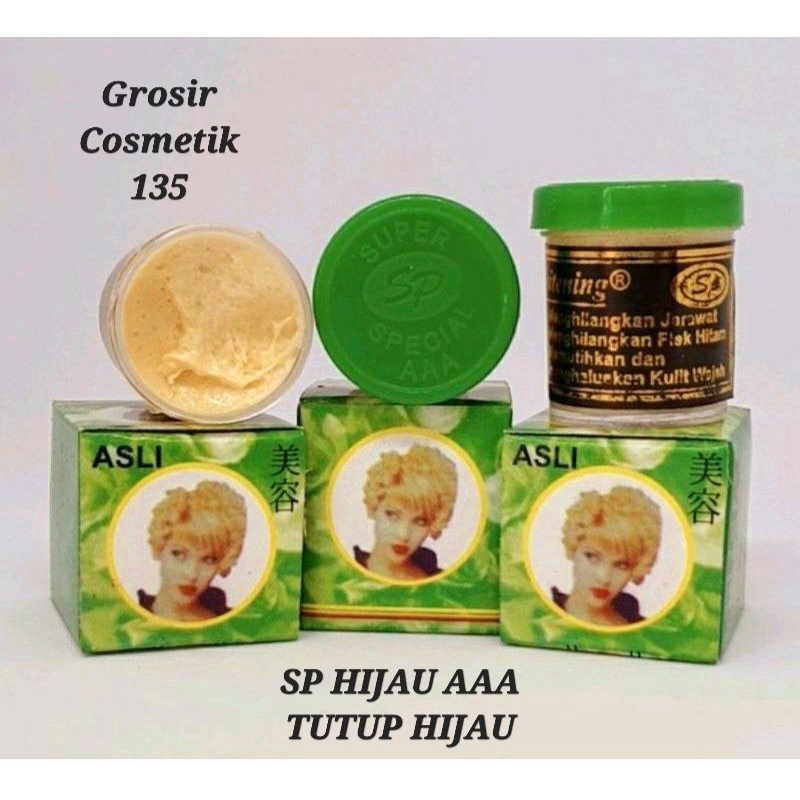 Cream SP HIJAU LOGO AAA TUTUP PUTIH / TUTUP HIJAU ORIGINAL