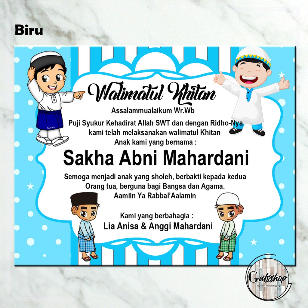Contoh Ucapan Terima Kasih Khitanan Anak Sma IMAGESEE