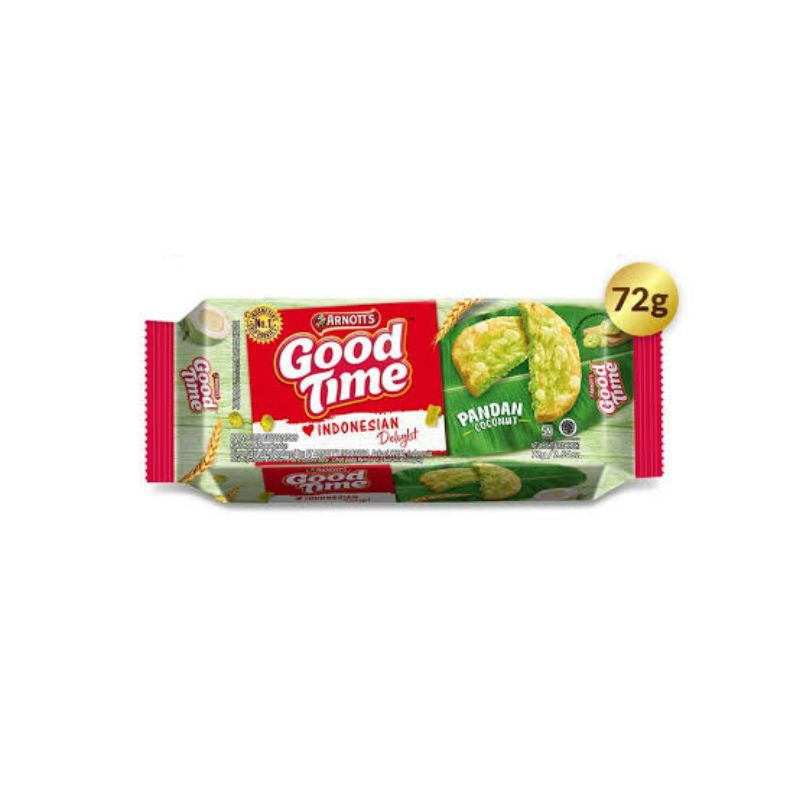 [72gram] Biskuit Goodtime Pandan Coconut murah