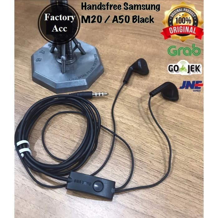 Handsfree Hitam Universal HP Black Headset hf earphone earpod smartphone phone