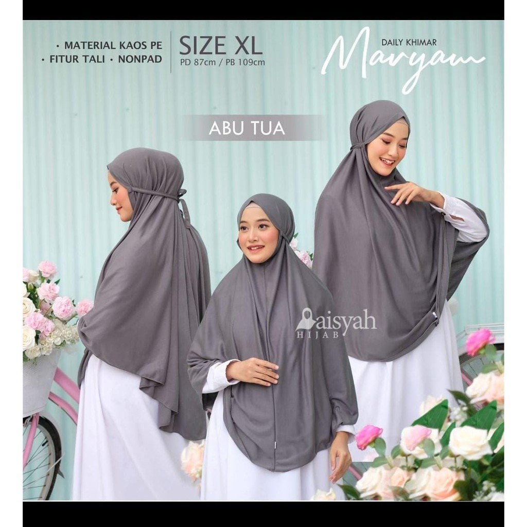 BERGO MARYAM XL kaos PE original brand by Aisyah hijab cirebon