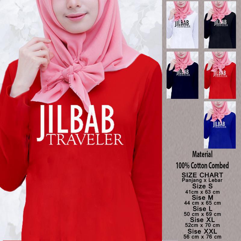 Kaos Muslim Wanita Panjang SN-WLMSMY370 JILBAB TRAVELER Baju Dakwah