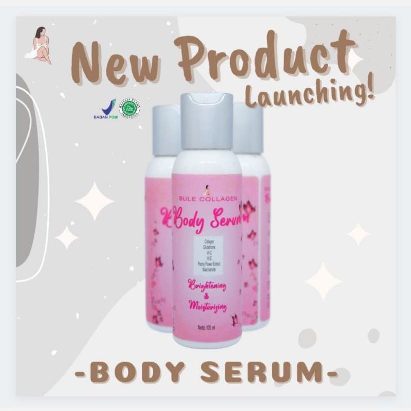 TERBARU body serum Bule Collagen &amp; body peeling spray bule collagen BPOM