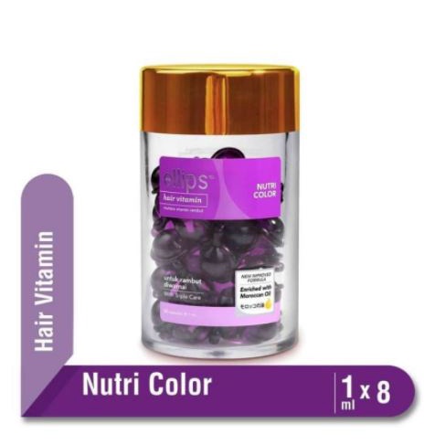 Ellips Hair Vitamin (dengan Moroccan Oil) Kemasan Botol 50 kapsul 1 ml 100% Original-6