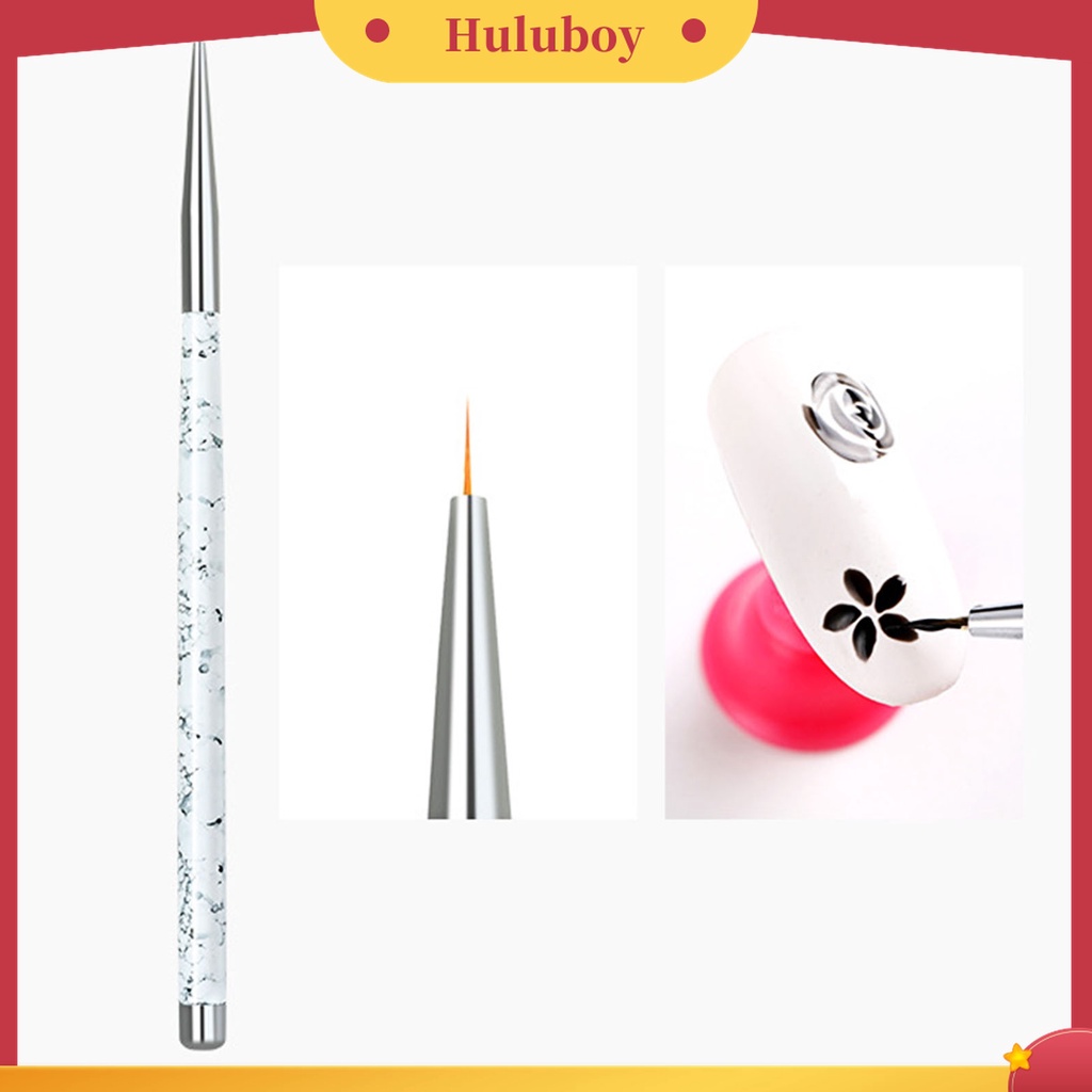 Huluboy Huluboy♡ 3 Pcs Pena Gambar Kuku Multifungsi Bahan Plastik Untuk Salon