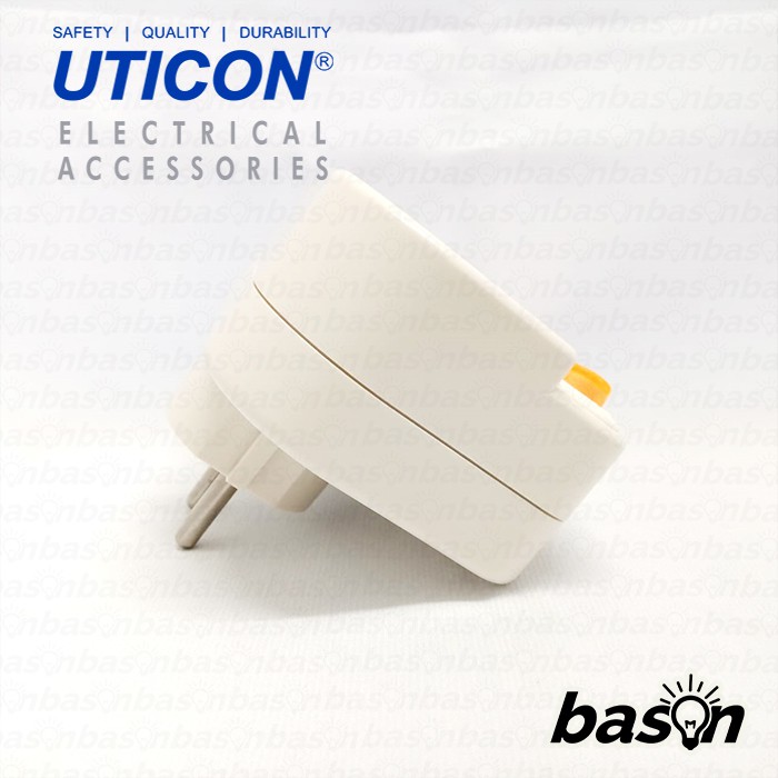 UTICON S128SW - Stop Kontak 2 Lubang + Saklar