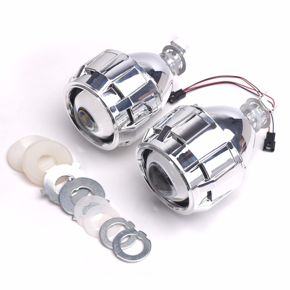 IMPORT 2pcs hid bi-xenon lens kit mask Shroud 2.5inch bixenon projector lens for H4 H7 Bi xenon