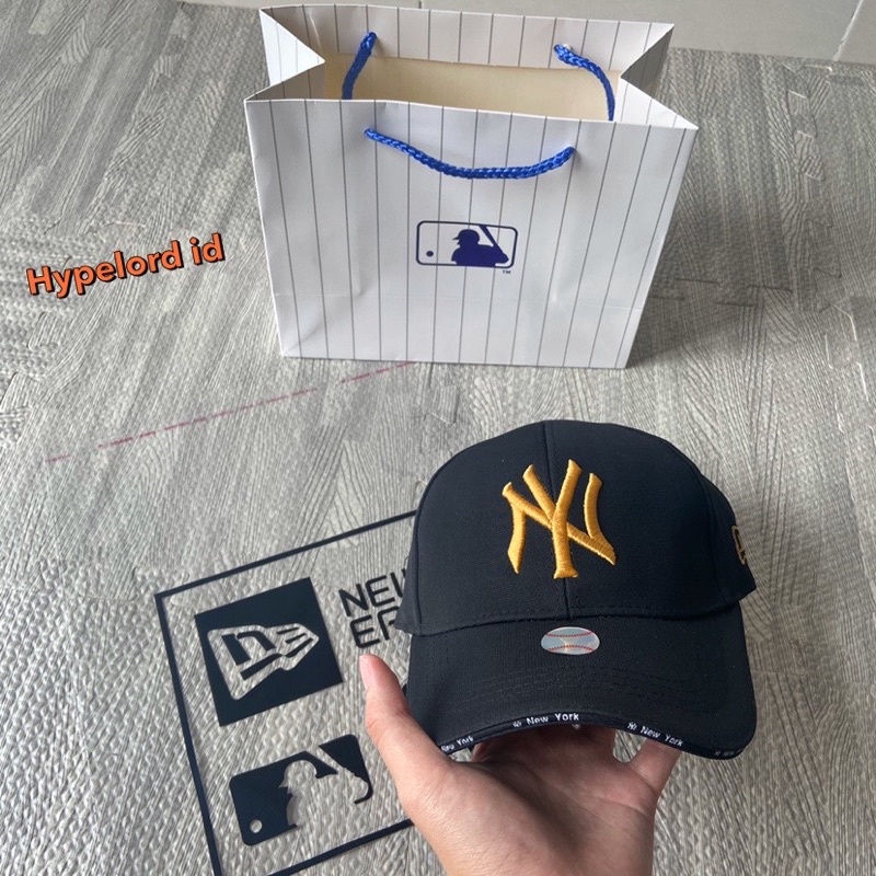Topi NY Mlb Cap New Font logo Gold Kuning