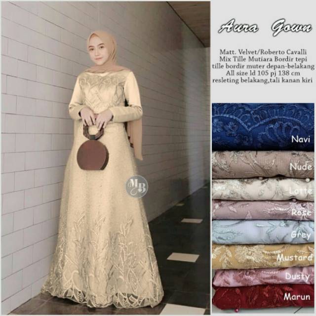 AURA GOWN BEST SELLER GAMIS ORI PALING DI CARI DI SHOPEE