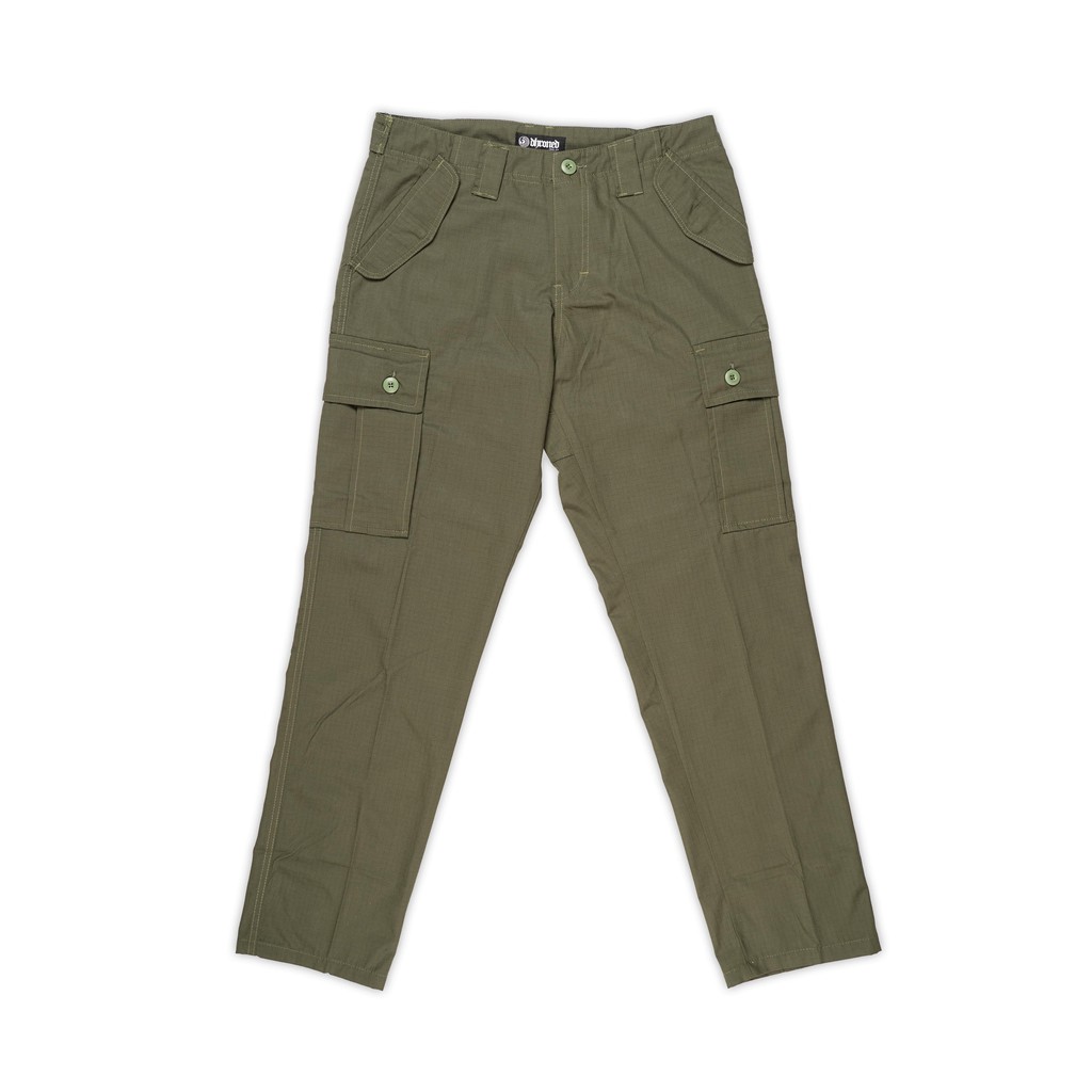 DHRONED HIKING METAL PUNKS GREEN ARMY CARGO LONG PANTS
