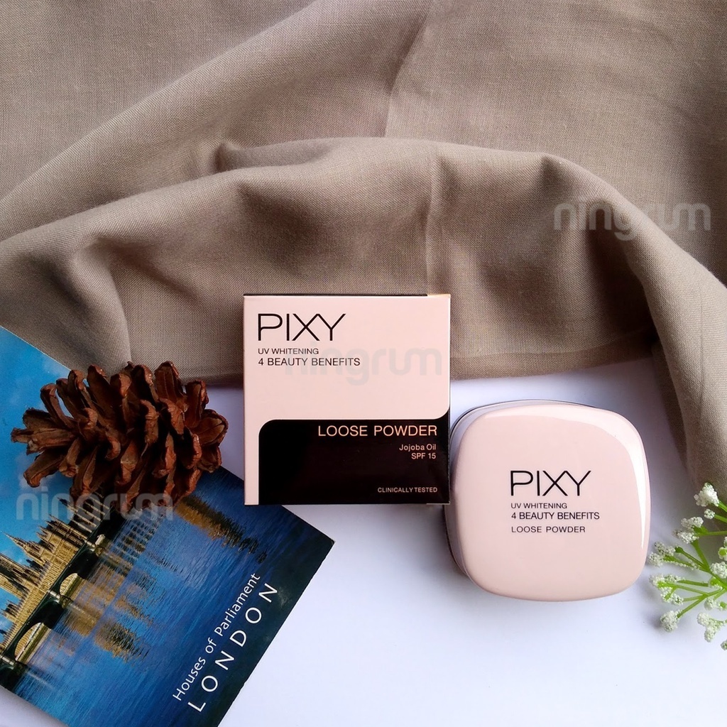 Ningrum - Pixy UV Whitening 4 Beauty Benefit Loose Powder | Bedak Tabur Make Up Makeup | Kosmetik Kecantikan Wajah Pixy - 8005