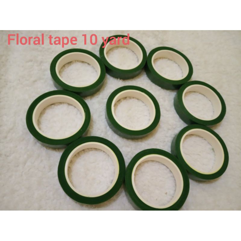 floraltape/pelipit kawat bunga 10 yard/lem/perekat/ flora tape 10 yard / solasi / floral tape