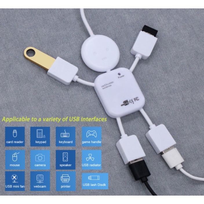 USB Hub 4 Port Paralel High Speed Arduino Extension Humanoid