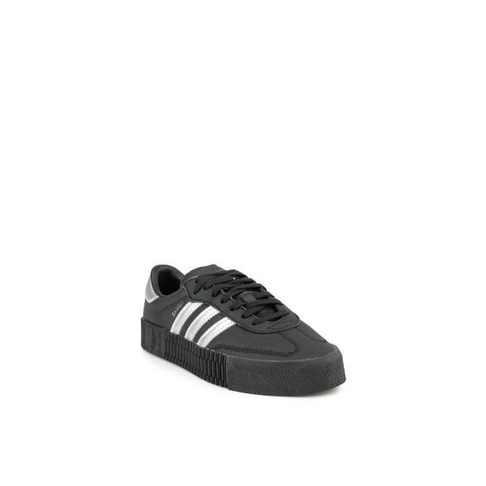 black metallic trainers