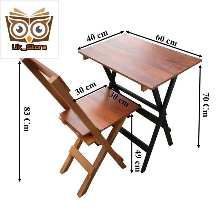 Kursi Kayu - Meja Kursi Lipat Kayu Serba Guna