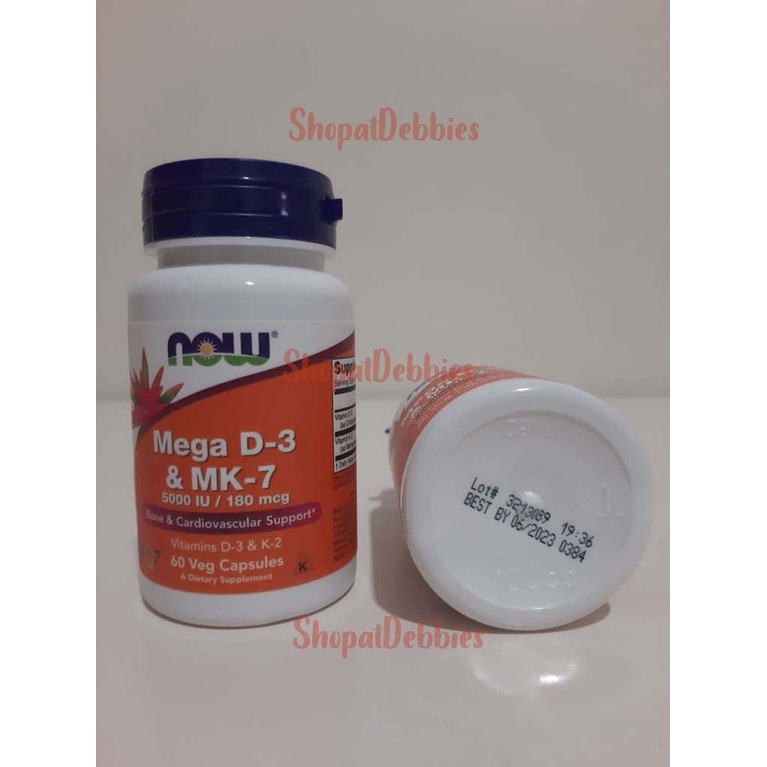 Jual Now Vitamin D3 K2 5000 iu 180 mcg 60 veg cap Shopee Indonesia