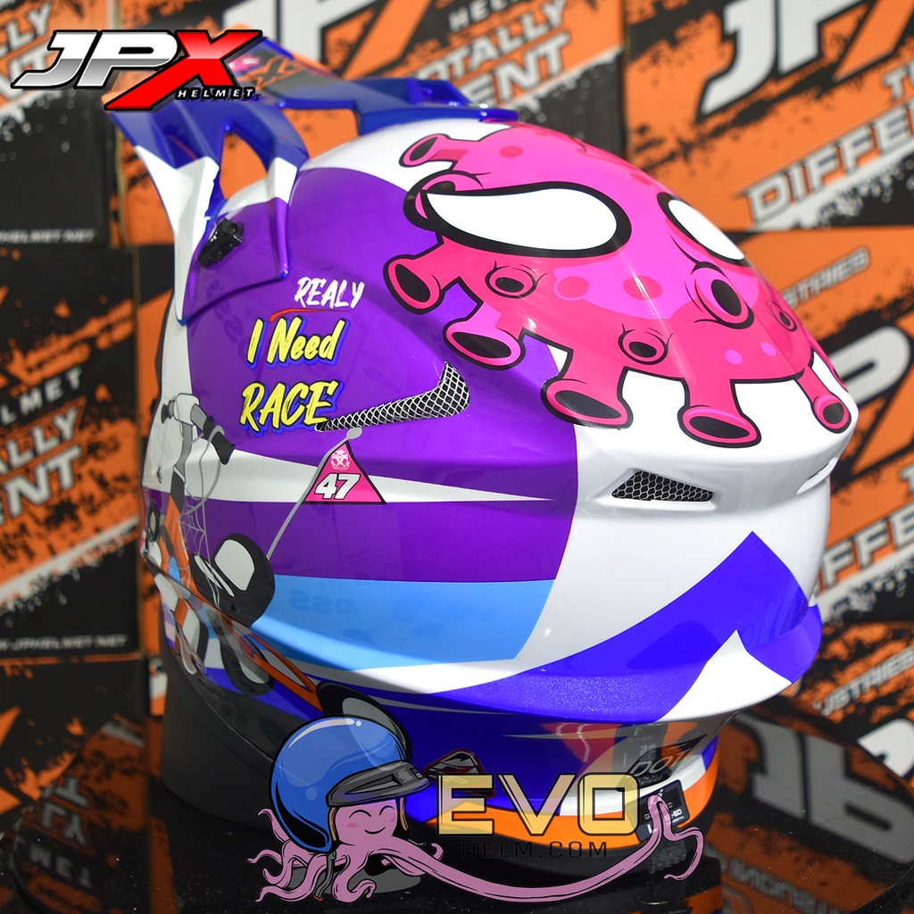 HELM JPX X40 NEED TO RACE PEARL WHITE PAKET GOOGLE SNAIL HELM JPX MOTIF X40 JPX ORIGINAL HELM JPX CROSS JPX FOX1 X40 WHITE HELM CROSS JPX GRAPHIC HELM JPX TERBARU