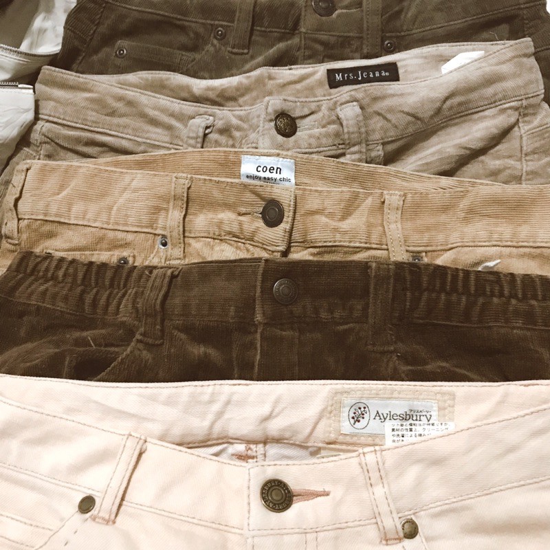 Thrift Preloved Celana  Wanita Highwaist Corduroy  