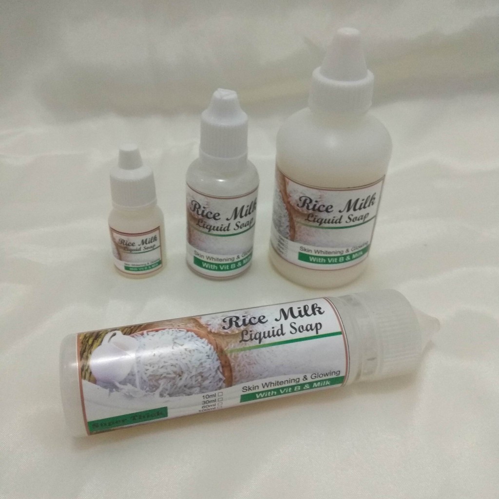 Sabun Pemutih Super Kental ! Rice Milk Liquid Soap Sabun Beras Susu Pemutih Whitening Glowing 60ml