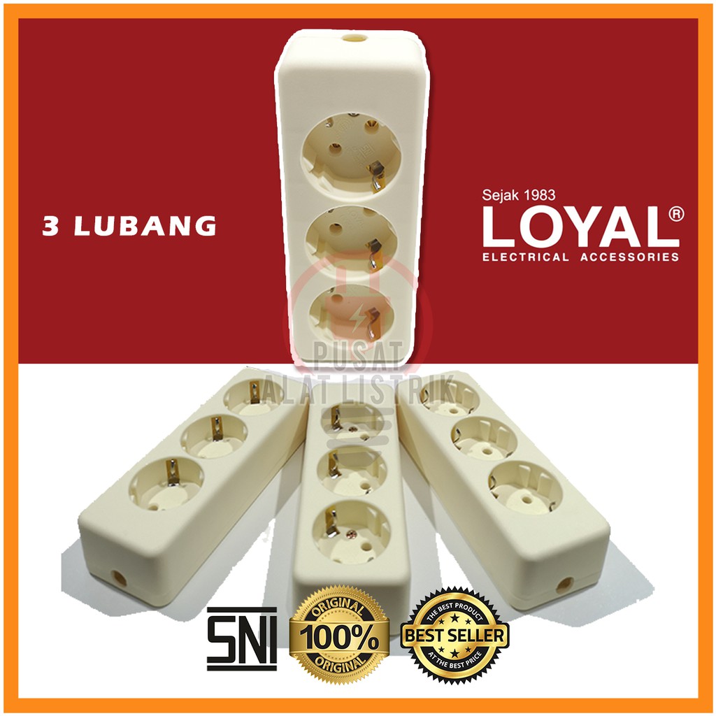 STOP KONTAK ARDE COLOKAN LISTRIK 3 LUBANG LOYAL 903 3 LOBANG SNI ORIGINAL HARGA GROSIR STOPKONTAK