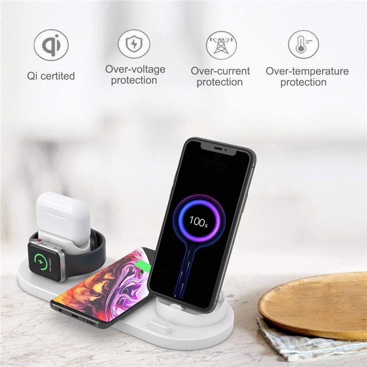 Wireless Charger 6in1 Fast Charging Iphone ,  Iwatch and Android