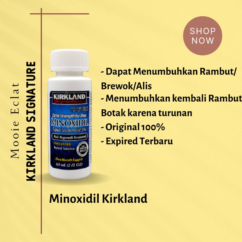 Minoxidil 5% Kirkland 60ml MENUMBUHKAN RAMBUT DAN BREWOK ORIGINAL 100%