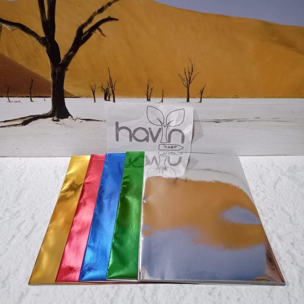 

(20 lembar) SAMPUL BUKU BOOK COVER METALIK METALIC WARNA WARNI