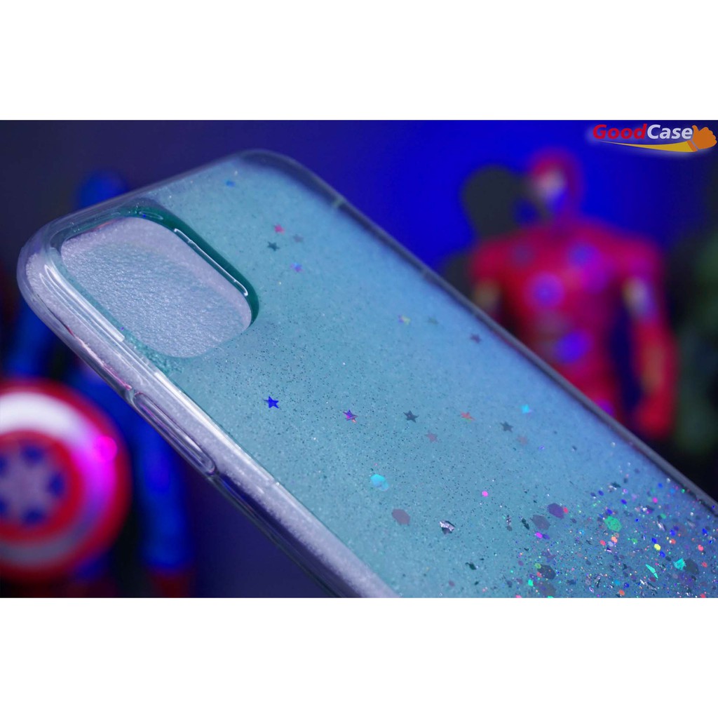 GoodCase - Case Realme C11 | C12/C15/Narzo 20 | 7/ Narzo 20 Pro | 7 Pro | 7i/ C17 Clear Glitter Plus Tali