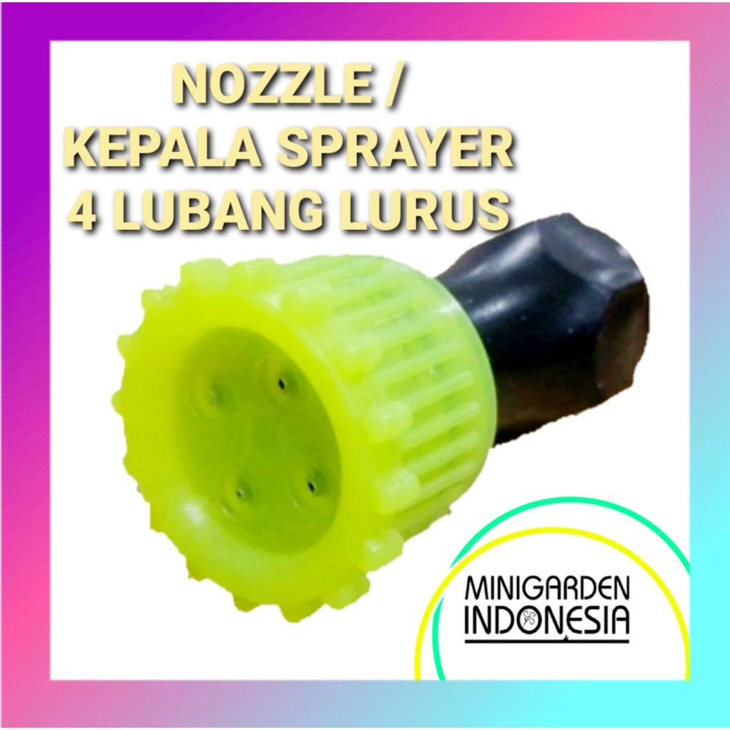 NOZZLE PLASTIK KEPALA SPRAYER LUBANG 4 LURUS spuyer tembak hama siram irigasi taman semprotan