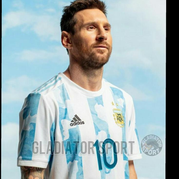 ☪ Jersey Argentina New Home 2021-2022 Grade Original Setelan ☼