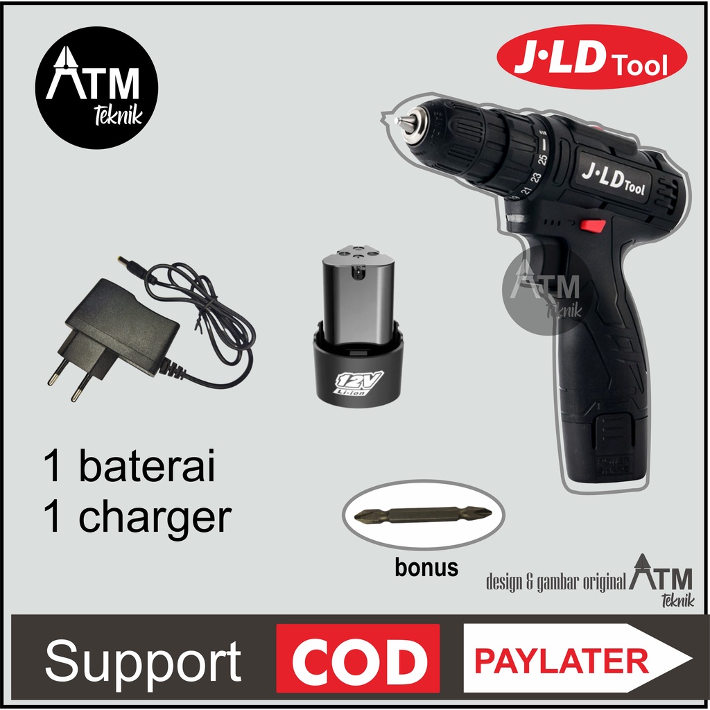 bor batrai 12v 10mm jld tool cordless 1 batrai