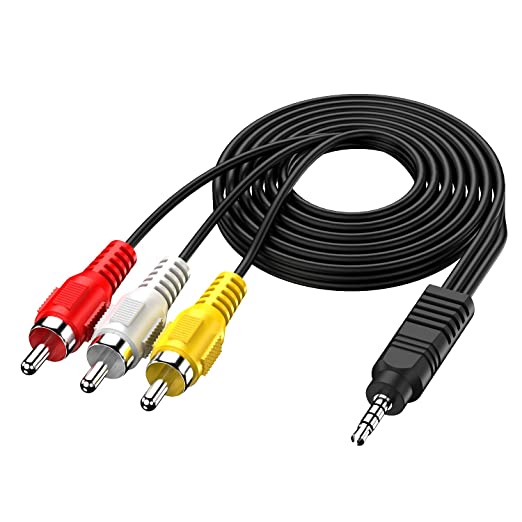 Kabel Adapter Splitter Audio 3 RCA Male 3.5mm Ke 3 RCA Male Panjang 1m Untuk Speaker / DVD / TV