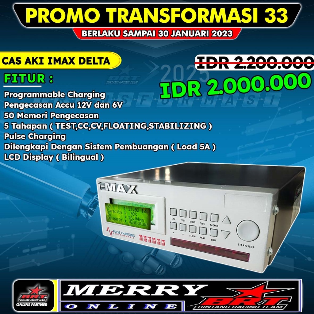 SUPER CHARGER IMAX I MAX I-MAX BRT DELTA Cas Aki Accu