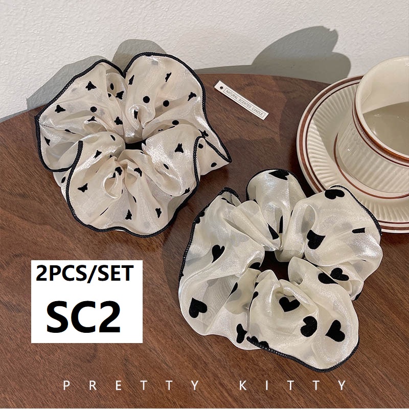 2 Pcs / Set Scrunchie Ikat Rambut Anak Wanita Premium