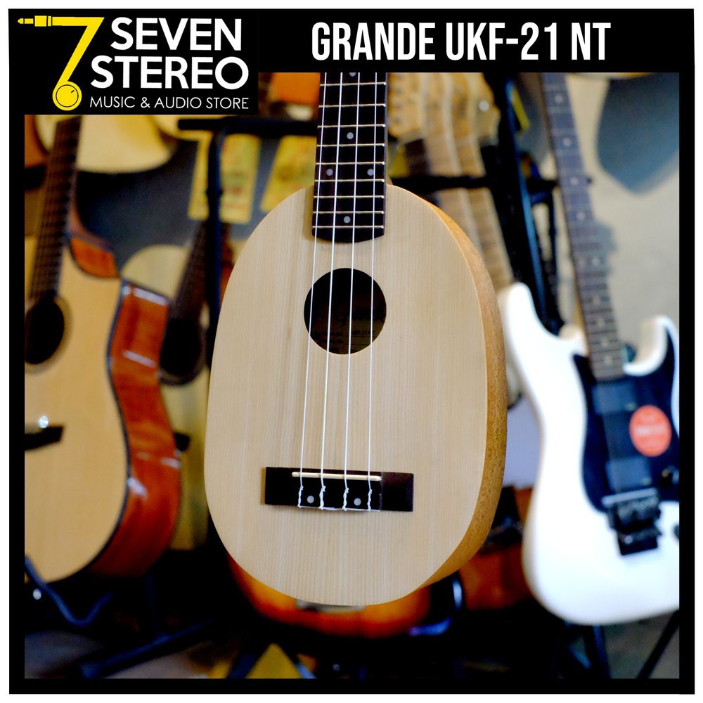 Grande UKF21 Soprano Oval Body Ukulele