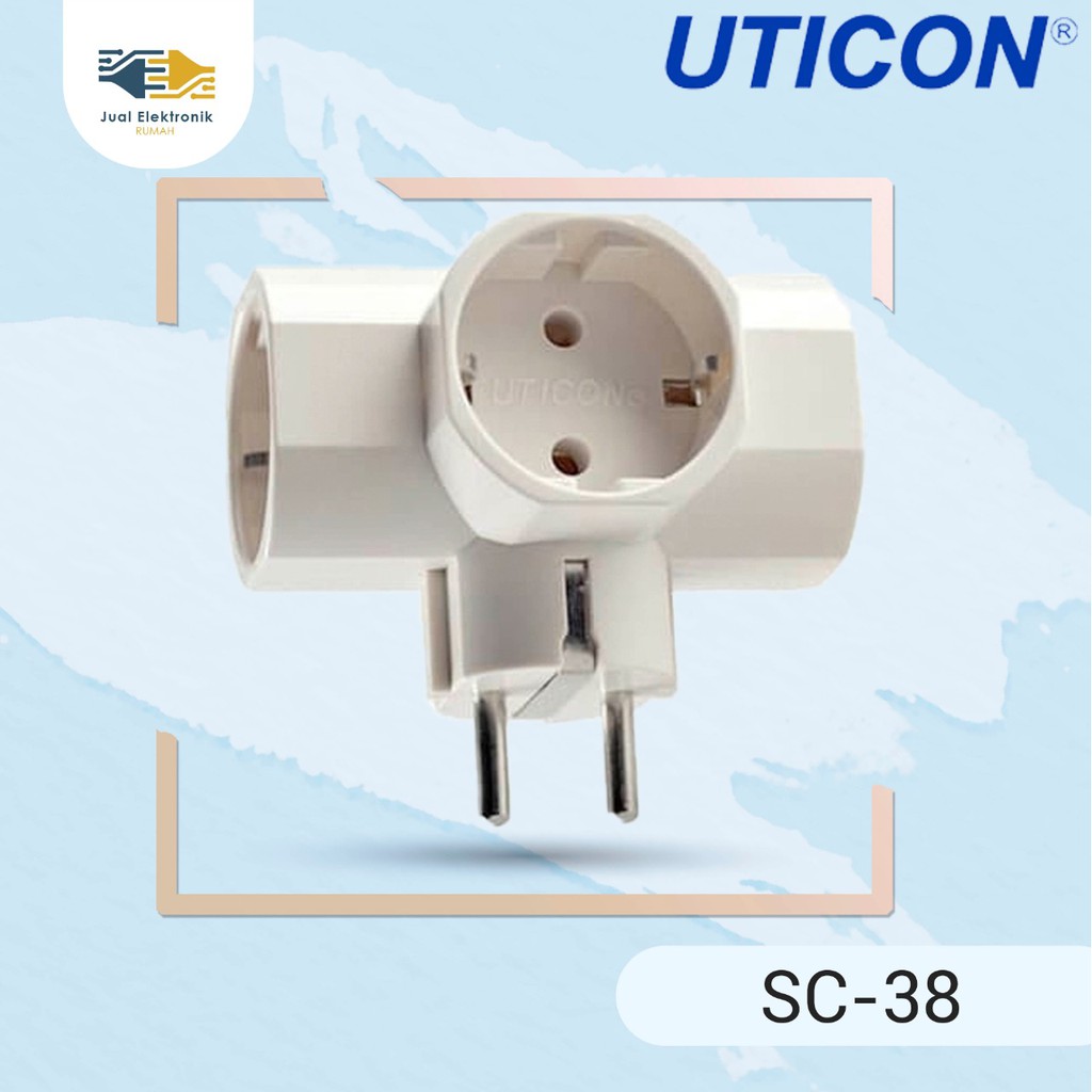 Uticon Steker T Arde SC-38 Steker 3 Lubang