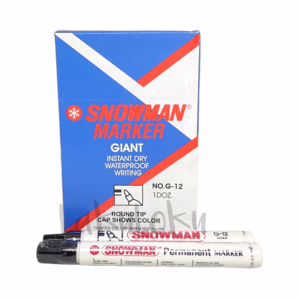 

Spidol Snowman Permanent / Permanent Marker Tinta Hitam, Biru, Merah G12