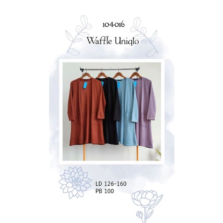 Cardigan Jumbo Waffle Uniqlo 003020 Big Size Outer