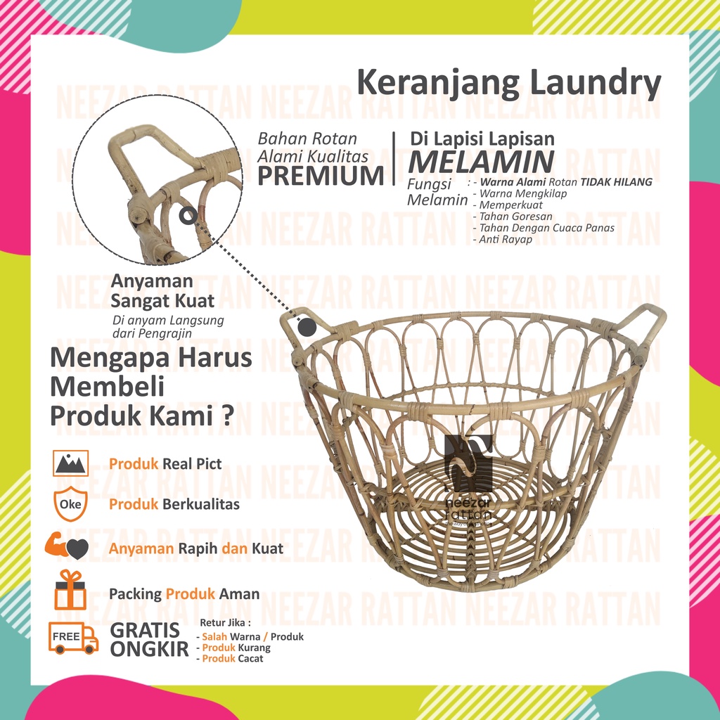 Jual Keranjang Laundy Baju Basket Wadah Tempat Pakaian Kotor | Shopee ...